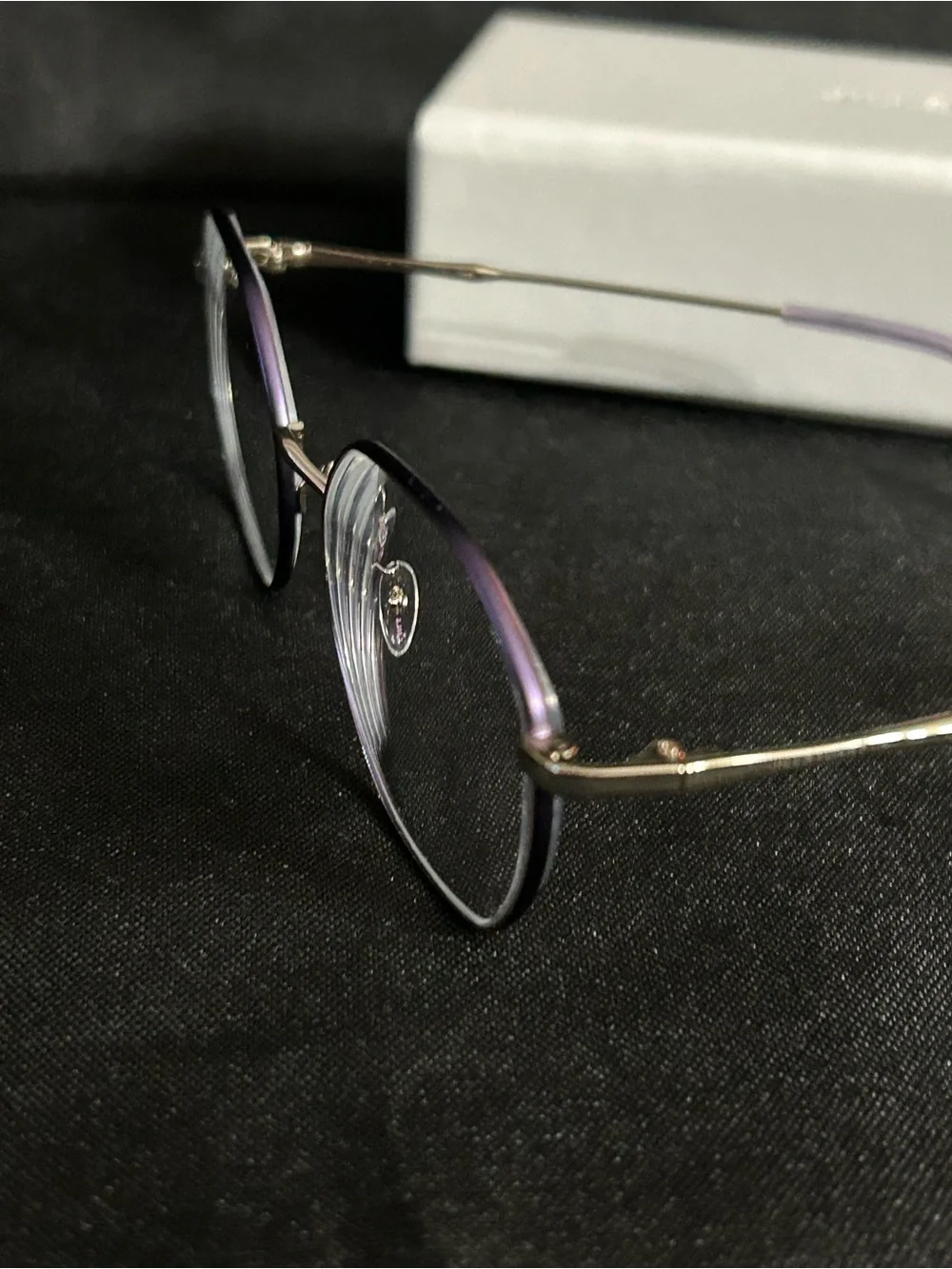 Jill Stuart Purple Eyewear Metal Frames With Case